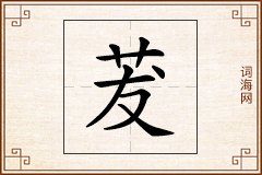 茇怎么写