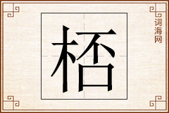 桮怎么写