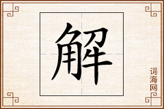 解怎么写