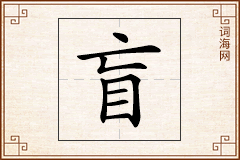盲怎么写